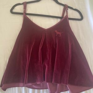 Victoria secret pink - Velvet Maroon top